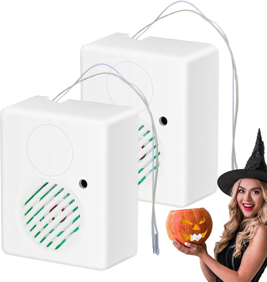 Halloween Sound Sensor - Halloween Sound Machine | Portable Sound Sensor Halloween Scream Speaker with Color-Changing Leds | Screaming Speaker Scary Sounds Tricky Voice-Activated Props for Halloween