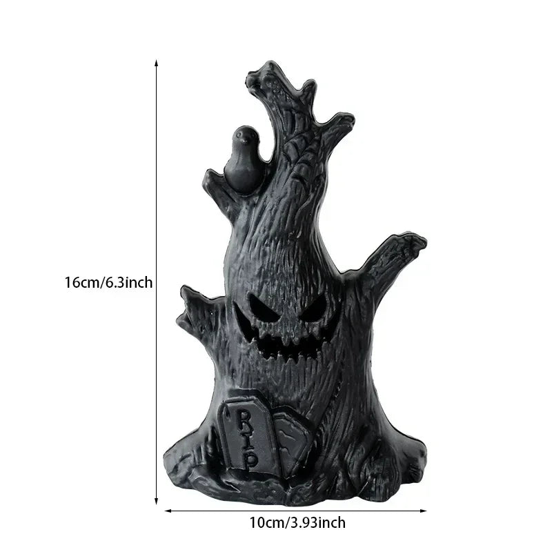 Spooky LED Ghost Tree Lamp - Halloween Home Decoration & Horror Props